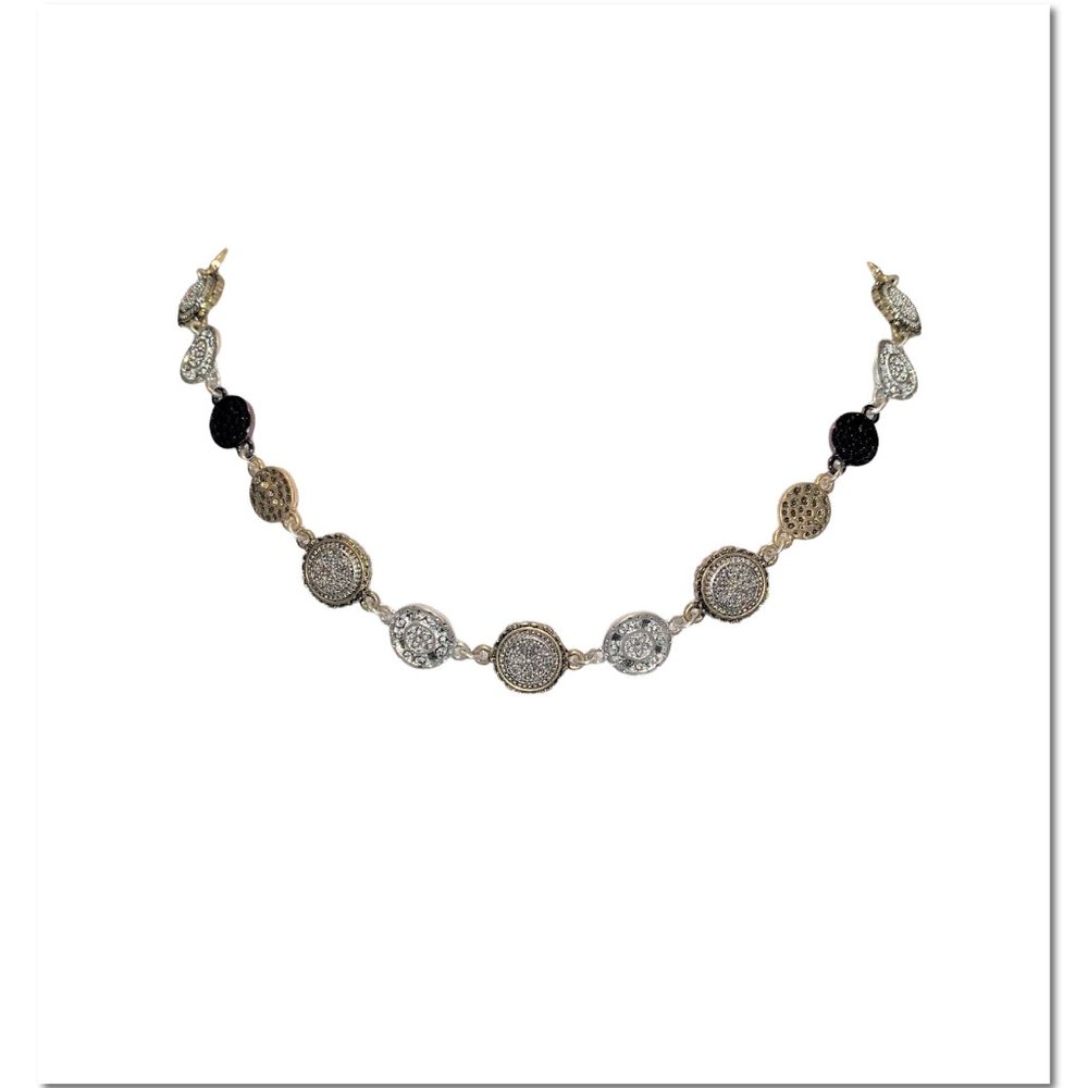Nine West Vintage America Hammered Disc Necklace EUC - Picture 2 of 8
